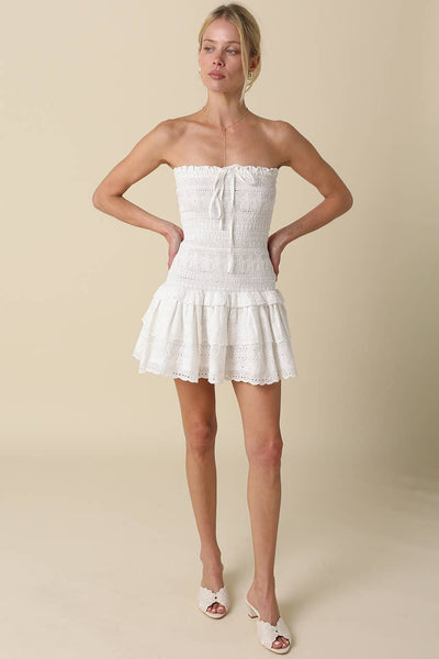 Bella Laced Strapless Mini Dress