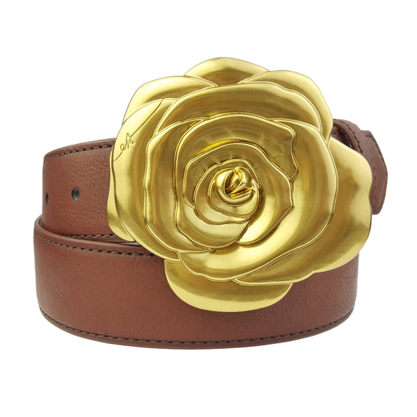 Statement Gold Rose Buckle Belt