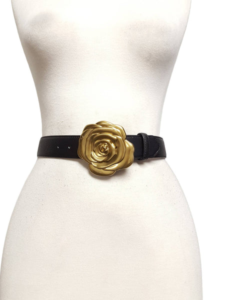 Statement Gold Rose Buckle Belt