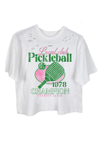 LOCAL CLUB PICKLEBALL GRAPHIC CROP TEE