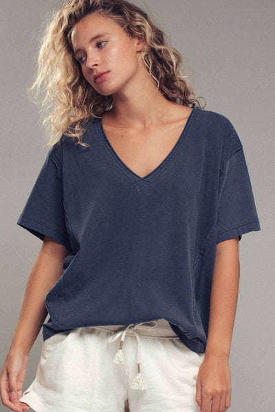 Vintage Wash V-Neck Tee
