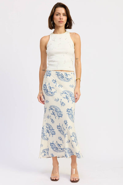 MERMAID MAXI SKIRT WITH LACE TRIM