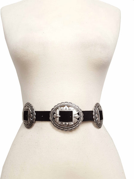 Genuine Suede Concho Belt
