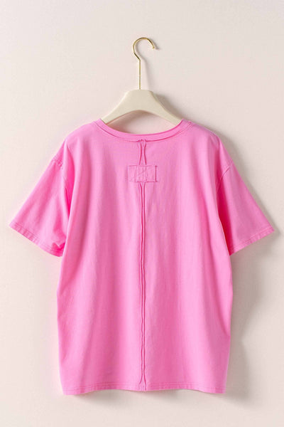 Exposed Seam V-Neck Tee