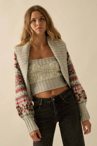 Cardigan with Tube Top
