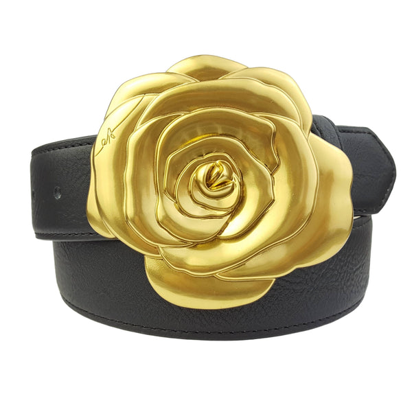 Statement Gold Rose Buckle Belt