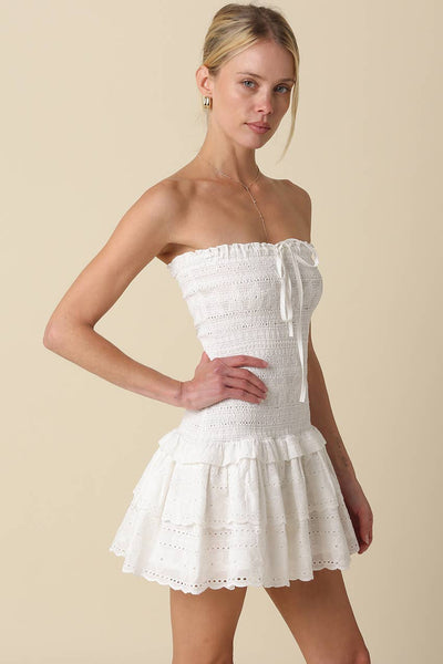 Bella Laced Strapless Mini Dress