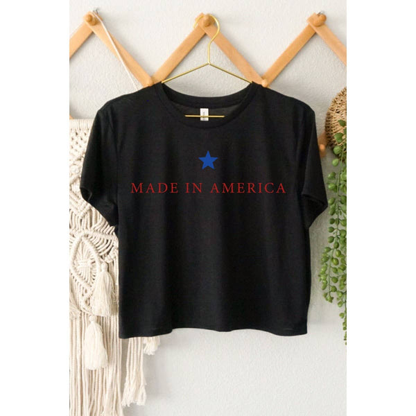 MADE IN AMERCA  GRAPHIC CROP TOP