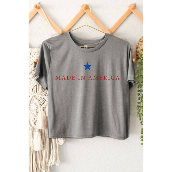 MADE IN AMERCA  GRAPHIC CROP TOP