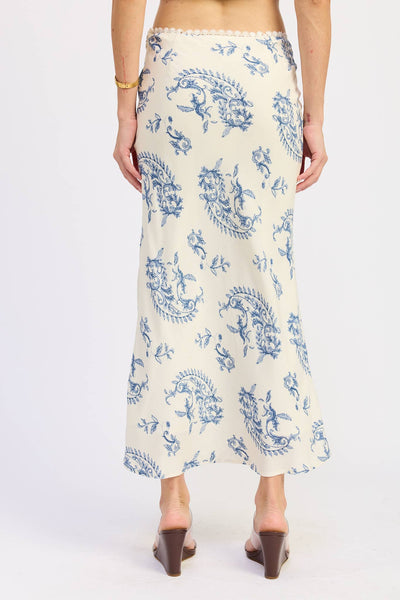 MERMAID MAXI SKIRT WITH LACE TRIM