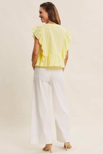 EVERYDAY ESSENTIAL STRETCHY WIDE-LEG ANKLE LENGTH PANTS