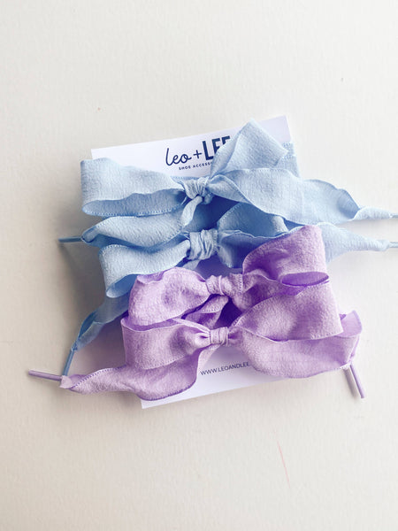  Gingham Shoe Lace Sets– Ribbon Bow Shoe Accessories