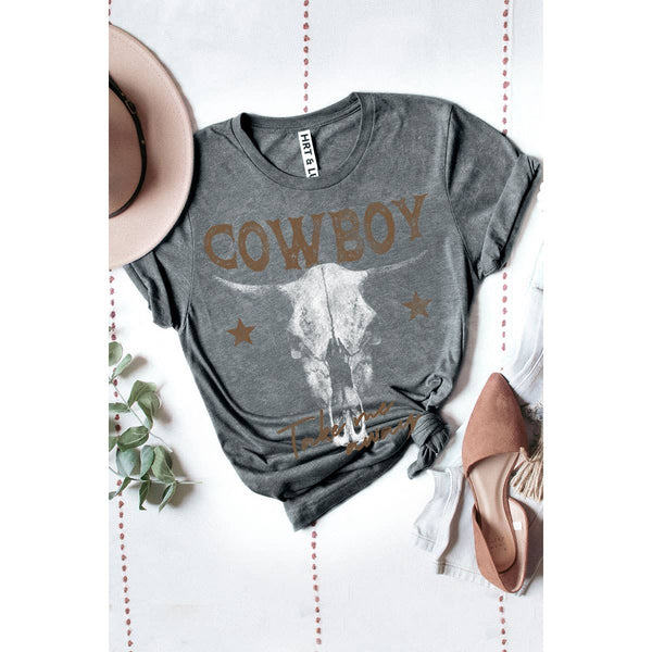 COWBOY TAKE ME AWAY MINERAL GRAPHIC TEE