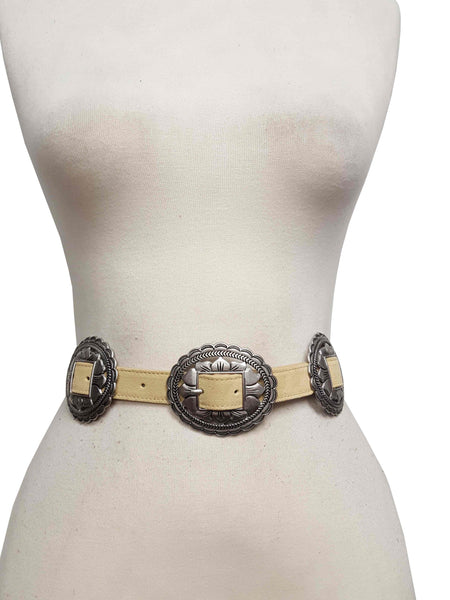 Genuine Suede Concho Belt