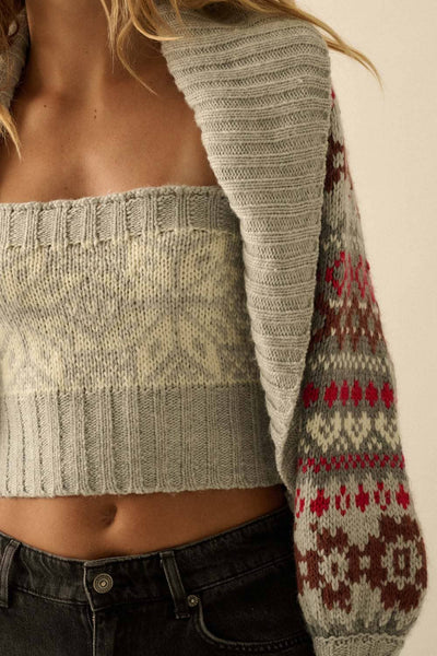 Cardigan with Tube Top