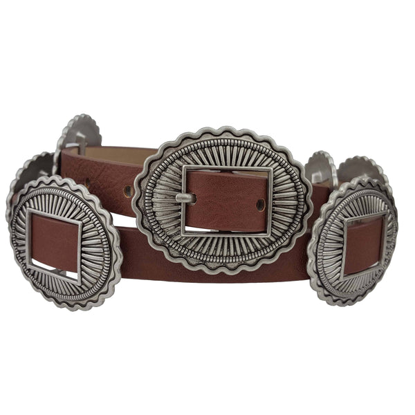 Western Style w. Full Conchos on the Belt