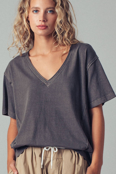 Vintage Wash V-Neck Tee