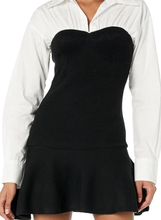 Shirt Layered Mini Dress