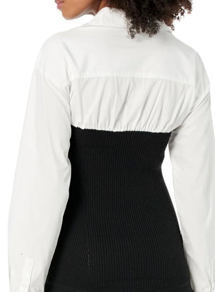 Shirt Layered Mini Dress