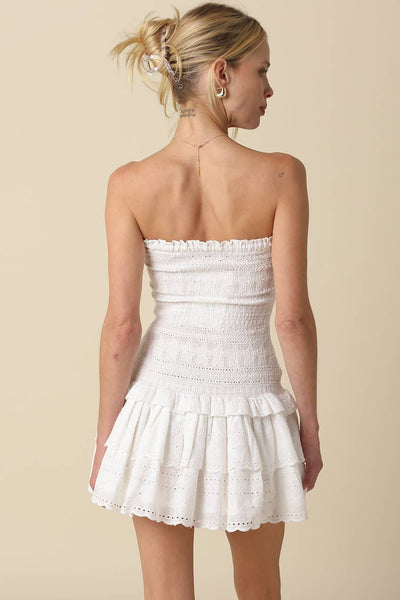 Bella Laced Strapless Mini Dress