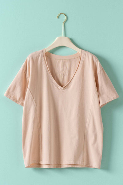 Exposed Seam V-Neck Tee