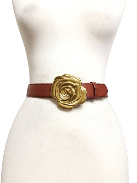 Statement Gold Rose Buckle Belt