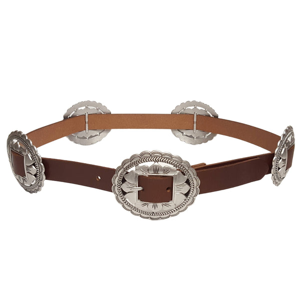 Genuine Suede Concho Belt