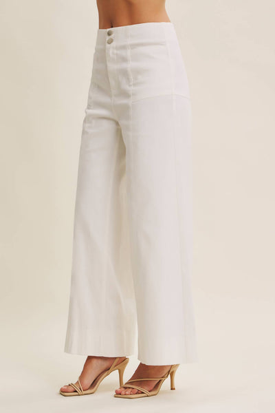 EVERYDAY ESSENTIAL STRETCHY WIDE-LEG ANKLE LENGTH PANTS