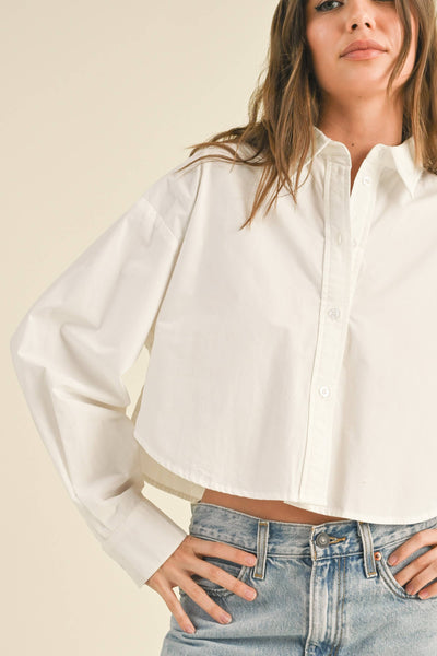 T2922     CROPPED BUTTONDOWN SHIRTS