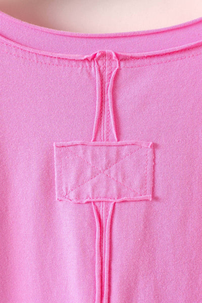 Exposed Seam V-Neck Tee