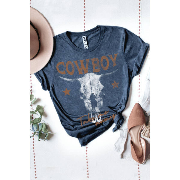 COWBOY TAKE ME AWAY MINERAL GRAPHIC TEE