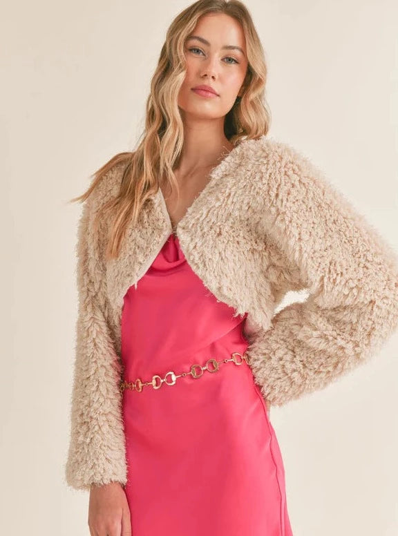 Janae Faux Fur Cropped Jacket