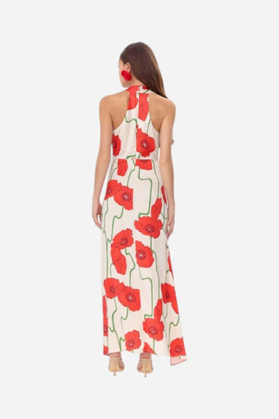 Adelyn Rae Rosalyn Abstract Rose Print Maxi Dress