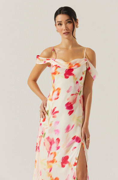 Kitura Cold Shoulder Maxi Dress