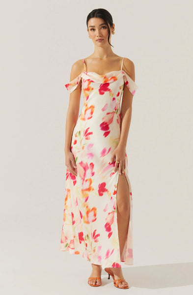 Kitura Cold Shoulder Maxi Dress
