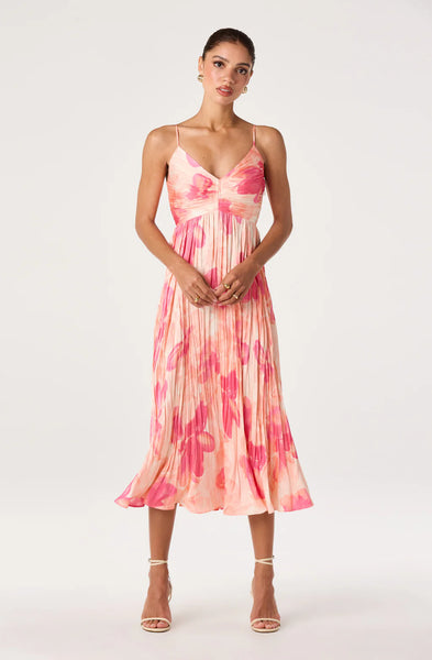 Maeve Coral Abstract Dress