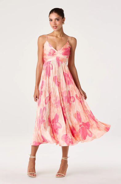 Maeve Coral Abstract Dress