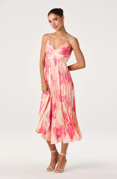 Maeve Coral Abstract Dress