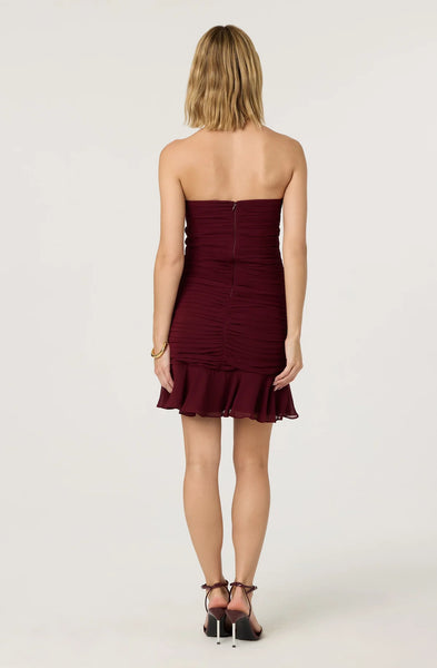 Salena Strapless Ruched Mini Dress