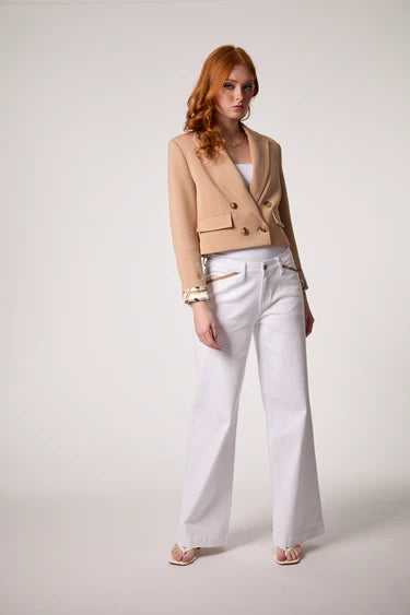 Chloe Cropped Hooded Blazer