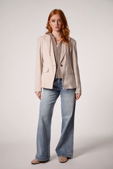 Helen Hooded Blazer Sand
