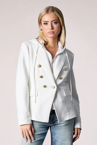 Helen Double Breasted Blazer W/Hood