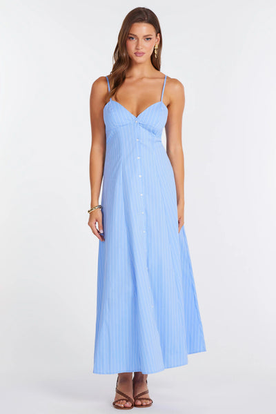 Adria Poplin Button Front Dress