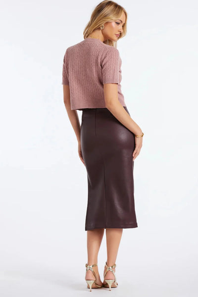 Colette Side Ruched Midi Skirt