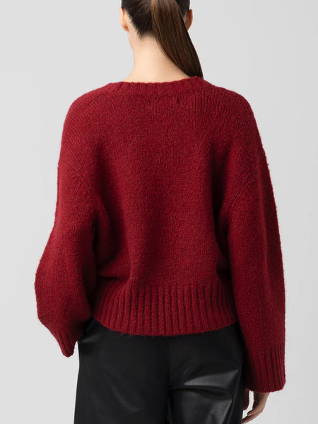 Crimson Crest Sweater