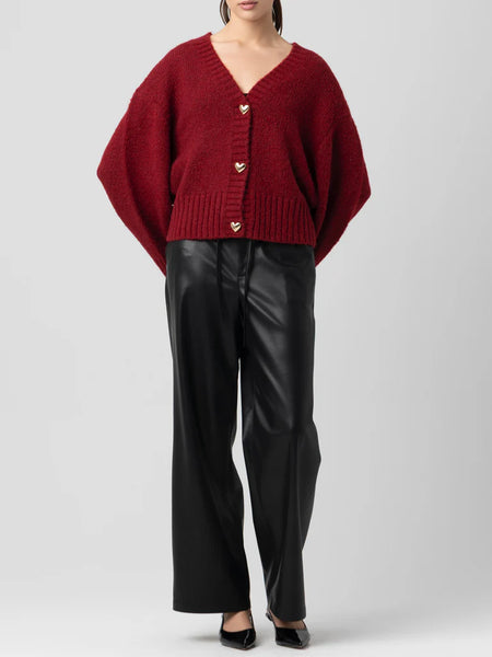 Crimson Crest Sweater