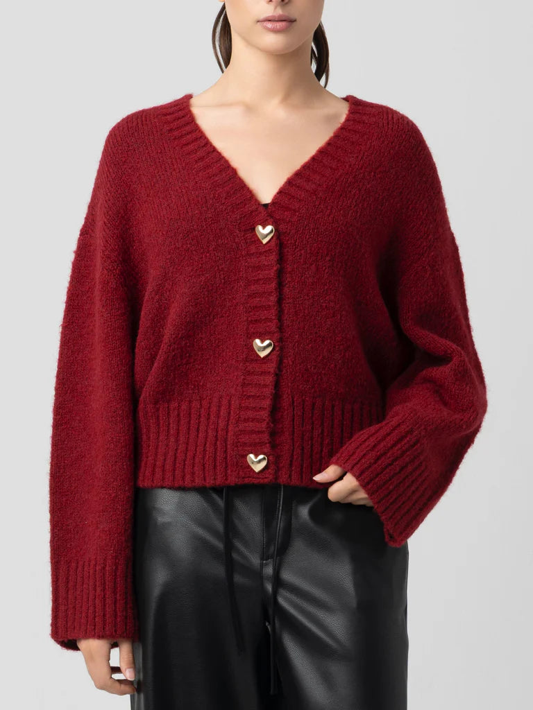 Crimson Crest Sweater