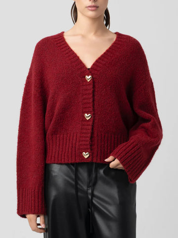Crimson Crest Sweater