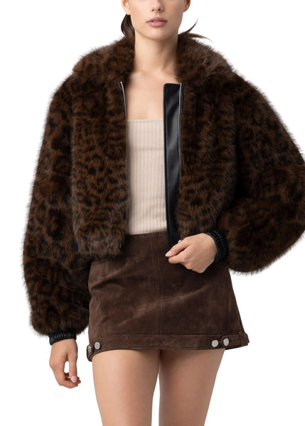 Midnight Run Faux Fur Bomber Jacket