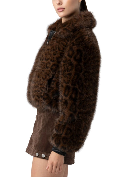 Midnight Run Faux Fur Bomber Jacket